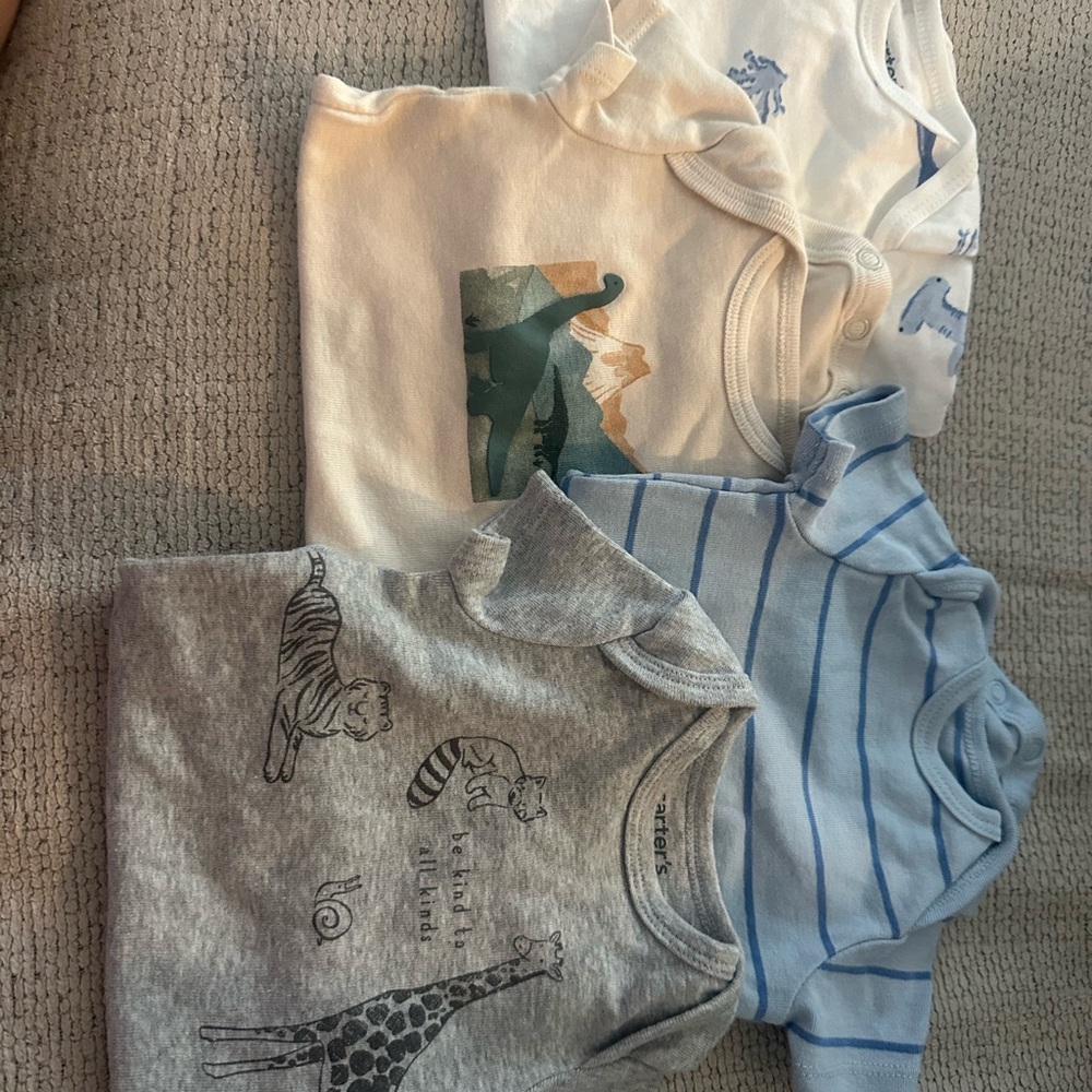 Carter's Gray and Blue Animal Print Tees